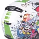 Dziecięcy kask motocyklowy integralny W-TEC FS-815G Tagger Green - Biało-zielony z grafiką
