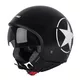 Kask motocyklowy otwarty na skuter W-TEC FS-710S Revolt Black - Czarny z gwiazdą - Czarny z gwiazdą