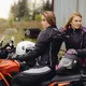 Damskie spodnie motocyklowe W-TEC Kaajla - Czarno-biały