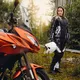 Damskie spodnie motocyklowe W-TEC Kaajla - Czarno-biały