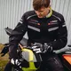 Męskie spodnie motocyklowe W-TEC Kaluzza - Czarny
