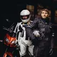 Kask motocyklowy szczękowy W-TEC Vexamo z blendą - Czarno-zielony