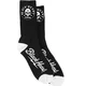 Męskie skarpety Black Heart Dominator Socks ∙ klasyczna wysokość ∙ oddychająca bawełna ∙ elastan ∙ poliamid ∙ codzienne - Czarny - Czarny