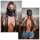 Wielofunkcyjna chusta na motor szalik ocieplacz na szyję W-TEC Black Heart Scarfest - Skrzydła Czaszki