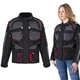Damska kurtka motocyklowa W-TEC Radana ∙ trójwarstwowa ∙ membrana wodoodporna ∙ podpinka ocieplająca ∙ ochraniacze CE ∙ AirVent - Czarno-szaro-czerwony