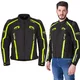 Męska kurtka motocyklowa W-TEC Tonkawo ∙ wypinana podpinka ∙ ochraniacze CE ∙ slidery karbonowe ∙ garb aerodynamiczny ∙ wodoodporna - Czarny-fluo