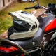 Kask motocyklowy enduro Flip-Up W-TEC Biscaia P/J - beżowy matowy