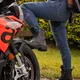 Męskie skórzane buty motocyklowe W-TEC Benga - Czarny