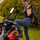Męskie skórzane buty motocyklowe W-TEC Benga - Czarny