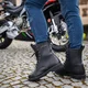 Męskie skórzane buty motocyklowe W-TEC Benga - Czarny