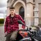 Koszula motocyklowa W-TEC Black Heart Reginald z aramidem - Czerwono-czarny