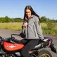 Damska kurtka motocyklowa softshell W-TEC Algenia - Szary