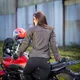 Damska skórzana kurtka motocyklowa W-TEC Kaika - Brązowy
