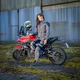 Damska turystyczna kurtka motocyklowa W-TEC Smackton Lady - Szary pomarańczowy