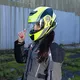 Kask motocyklowy pełny W-TEC Banelmeda - Czarny-fluo żółty