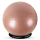 Piłka gimnastyczna inSPORTline Stretch Ball 65 cm ∙ z podstawą BallBase ∙ wypustki masujące ∙ nośność 200 kg ∙ piktogramy ćwiczeń - mus mokka - mus mokka