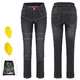 Damskie jeansy motocyklowe W-TEC Biterillo Lady ∙ aramid ∙ ochraniacze ∙ wentylacja ud ∙ wysoki stan ∙ elastyczne panele - Czarny