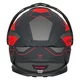 Kask motocyklowy szczękowy 3w1 W-TEC Neovu Graphic ∙ blenda przeciwsłoneczna ∙ demontowalny daszek - szaro-czerwono-niebieski