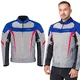 Letnia męska kurtka motocyklowa W-TEC Mirelio ∙ wentylacja AirVent ∙ ochraniacze CE ∙ membrana wodoodporna - Czarny-fluo - szaro-niebiesko-czerwony