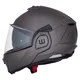 Kask motocyklowy szczękowy W-TEC Zoroz P/J ∙ wizjer pinlock ∙ osłona przeciwsłoneczna ∙ wentylacja - Metaliczny szary