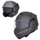 Kask motocyklowy szczękowy W-TEC Zoroz P/J ∙ wizjer pinlock ∙ osłona przeciwsłoneczna ∙ wentylacja - Metaliczny szary - Metaliczny szary