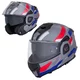 Kask motocyklowy szczękowy W-TEC Zoroz P/J ∙ wizjer pinlock ∙ osłona przeciwsłoneczna ∙ wentylacja - Metaliczny szary - Błyszczący trójkolorowy
