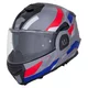 Kask motocyklowy szczękowy W-TEC Zoroz P/J ∙ wizjer pinlock ∙ osłona przeciwsłoneczna ∙ wentylacja - Metaliczny szary