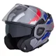 Kask motocyklowy szczękowy W-TEC Zoroz P/J ∙ wizjer pinlock ∙ osłona przeciwsłoneczna ∙ wentylacja - Metaliczny szary