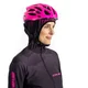 Damska bluzka sportowa rowerowa CRUSSIS CSW-099 - Czarno-różowy