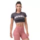 Krótki top damski z krótkim rękawem Nebbia Sporty Hero 584 - Marron 5 - Marron 5