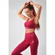 Damskie leginsy Boco Wear Burgund Plain Push Up - Różowy