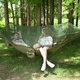 Hamak z moskitierą inSPORTline Hamacoon ∙ 270 x 140 cm ∙  nośność 200 kg ∙ waga 846 g ∙ dla 2 osób ∙ pokrowiec, taśmy i karabińczyki w zestawie