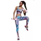 Damskie sportowe legginsy BAS BLACK Caty 90 - Wielokolorowy