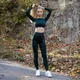 Damskie leginsy Boco Wear Bottle Green Cropped - Zielony