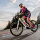Rowerowa damska koszulka kolarska z długim rękawem Crussis CSW-061 - Czarno-różowy