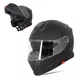 Kask motocyklowy szczękowy z blendą W-TEC Venero - Glossy Black-Gold - Magic Matt Black