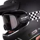 Gogle motocyklowe w stylu retro vintage W-TEC Chesster - Czarny
