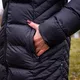 Damska parka kurtka ogrzewana elektryczna z kapturem inSPORTline WARMatera - Czarny