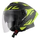 Kask motocyklowy W-TEC Voltik Graphic ∙ blenda przeciwsłoneczna ∙ wentylacja ∙ wyjmowana wyściółka ∙ homologacja ECE 22.06 - Czerwony - Żółty