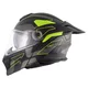 Kask motocyklowy szczękowy 3w1 W-TEC Neovu Graphic ∙ blenda przeciwsłoneczna ∙ demontowalny daszek - szaro-czerwono-niebieski
