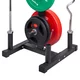 Stojak na obciążenia olimpijskie 50 mm inSPORTline Opello ∙ 2 wieszaki na gryfy ∙ 6 trzpieni na talerze ∙ nośność aż 300 kg