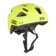 Dziecięcy kask rowerowy ISL Lumiro ∙ wyjmowana lampka LED USB-C ∙ 9 otworów wentylacyjnych ∙ regulacja pokrętłem ∙ In-Mold - Neon Yellow