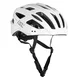 Kask rowerowy inSPORTline Winsdor ∙ nowoczesny design ∙ technologia in-mold ∙ zdejmowany daszek ∙ wysoka wentylacja - Matowa biel/przydymiony róż