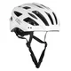 Kask rowerowy inSPORTline Winsdor ∙ nowoczesny design ∙ technologia in-mold ∙ zdejmowany daszek ∙ wysoka wentylacja - Matowa biel/przydymiony róż