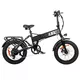 Składany rower elektryczny typu fat bike inSPORTline ISL Baxom 840Wh 20" - Deep Coffee - Czarny
