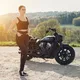 Damskie legginsy motocyklowe W-TEC Woposum - Czarny