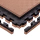 Mata puzzle fitness tatami na podłogę ochronna inSPORTline Malmeida 100x100x4 cm - czerwono-niebieski, wzór słomkowy - mousse mousse-czarny, wzór 5 pasków
