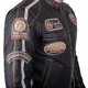 Męska skórzana kurtka motocyklowa W-TEC Sheawen Vintage - Czarny