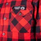 Koszula flanelowa męska motocyklowa W-TEC Black Heart Respector II - czarny z czerwonym paskiem