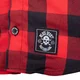 Koszula flanelowa męska motocyklowa W-TEC Black Heart Respector II - czarny z czerwonym paskiem
